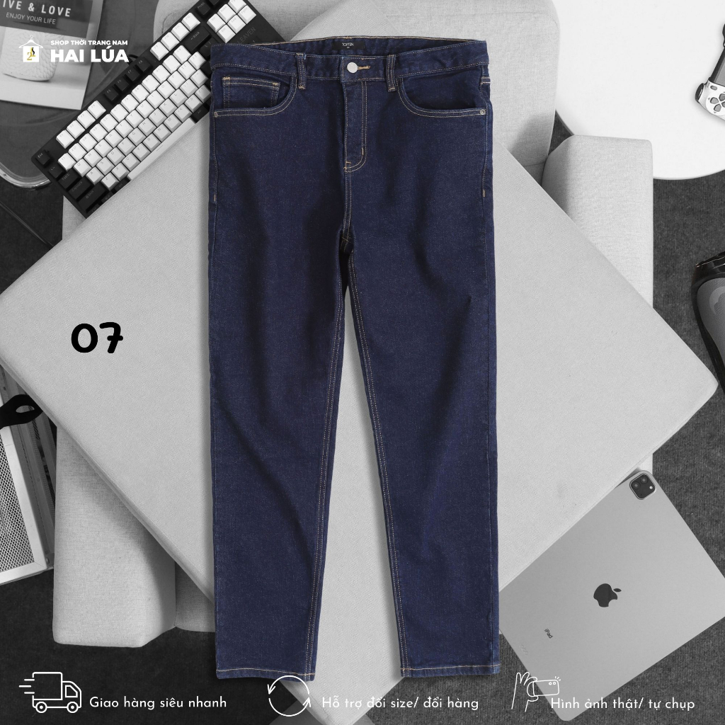 Quần jean dài nam top ten xuất dư Hàn Quốc có size từ 55kkg-85kg