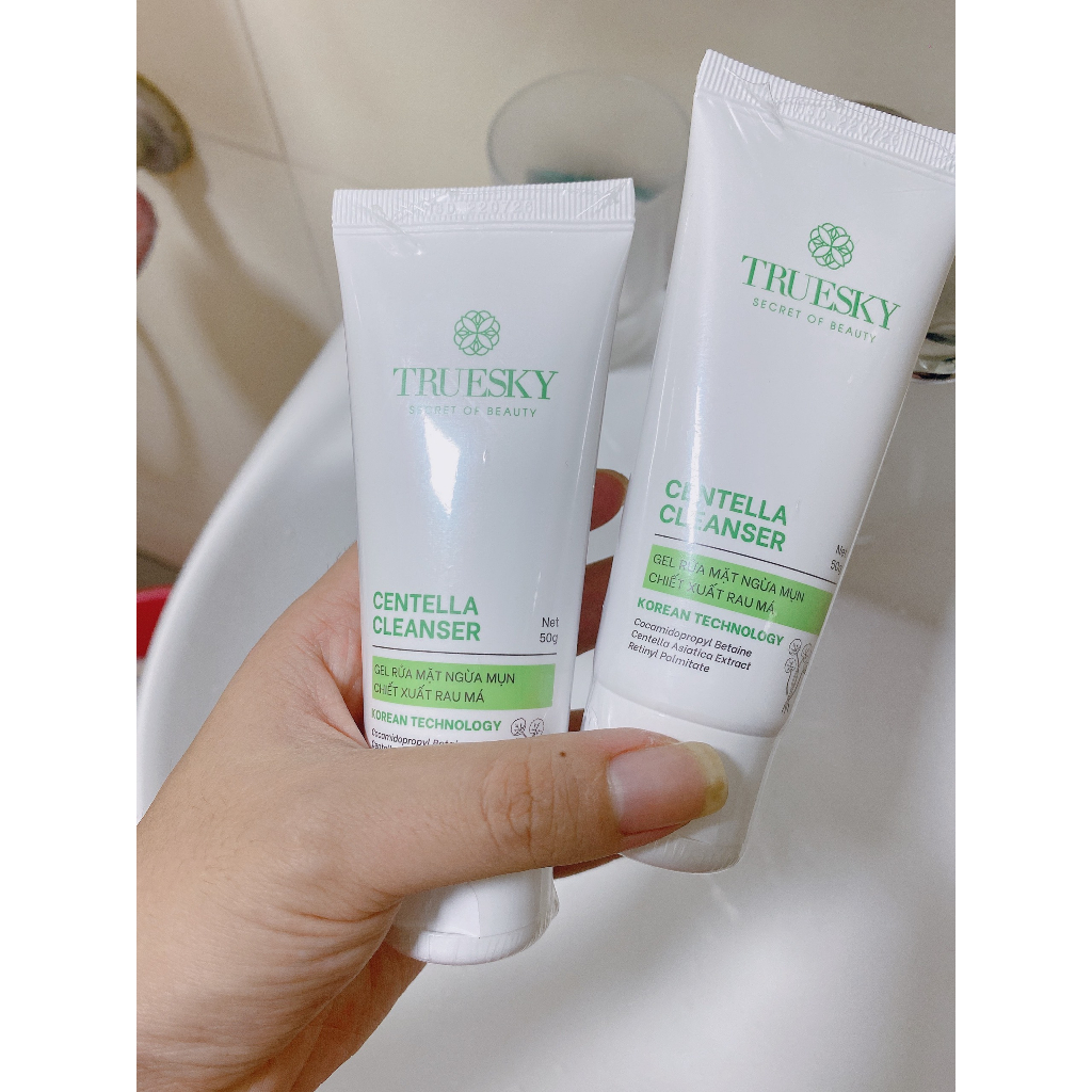 Gel rửa mặt ngăn ngừa mụn Truesky Centella Cleanser chiết xuất rau má 50g - Truesky Việt Nam