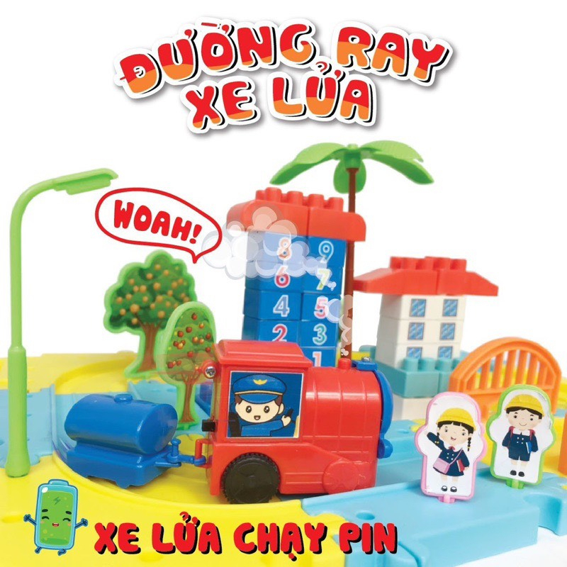 Đường ray xe lửa thông minh Antona chạy pin No.368 dạng túi