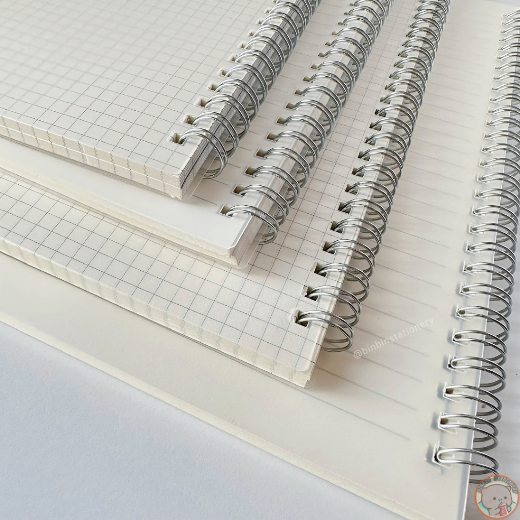 Sổ lò xo bìa trong suốt 160 trang size A5, B5 giấy trắng SLX06