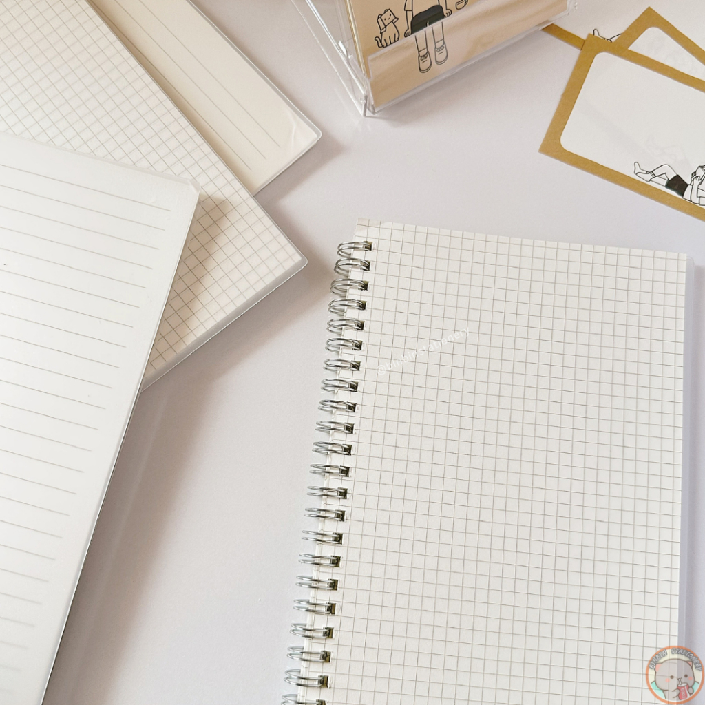 Sổ lò xo bìa trong suốt 160 trang size A5, B5 giấy trắng SLX06