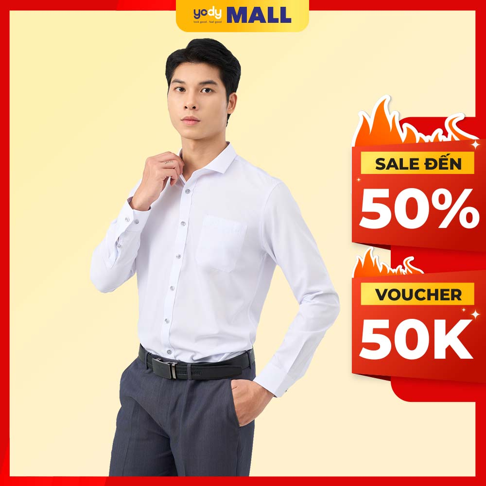 Sơ mi nam dài tay túi ngực 3M YODY chất lụa nến cao cấp chống nhăn nhàu SPM5005