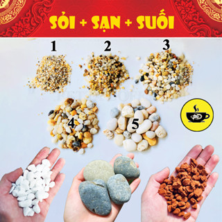 Sỏi biển thiên nhiên - Sạn Gốm - Đá Cuội lọc nước trang trí bể cá rãi nền hồ thủy sinh cá cảnh