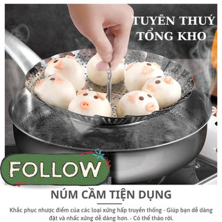 Vỉ hấp đa năng bung gập dễ dàng đồ hấp xôi, hấp bánh bao, đồ ăn cho bé