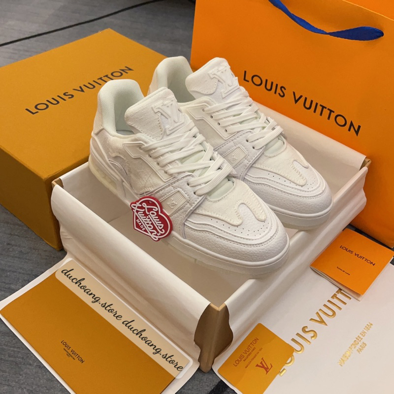 GIÀY L’V TRẮNG DA CANV’AS LAI AU SC