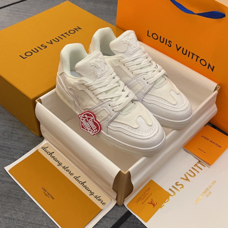 GIÀY L’V TRẮNG DA CANV’AS LAI AU SC