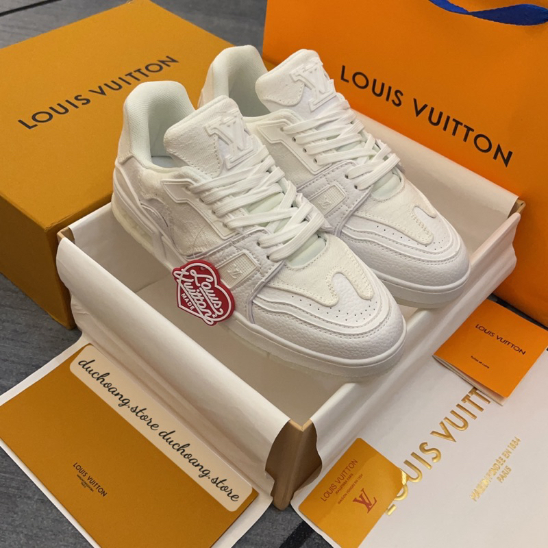 GIÀY L’V TRẮNG DA CANV’AS LAI AU SC