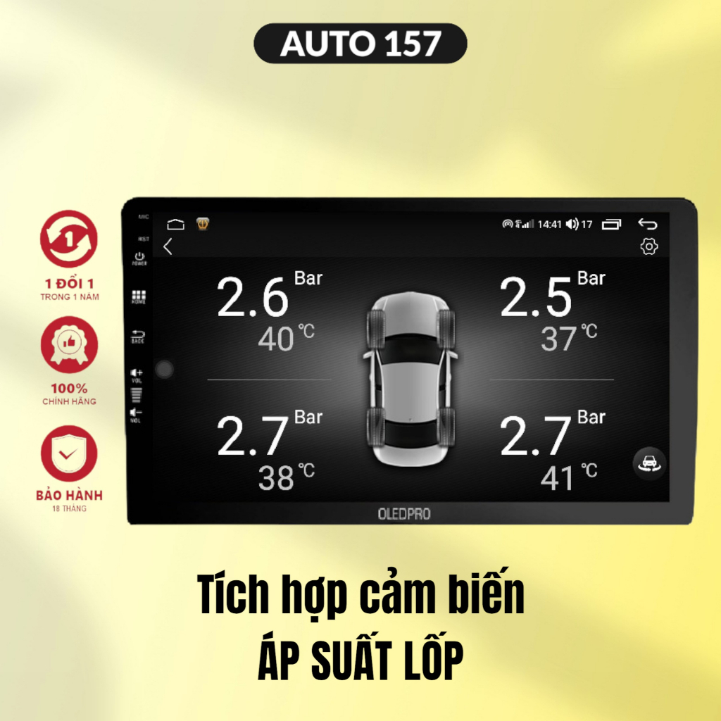 Màn Hình DVD Android Ô Tô OLEDPRO A1s Tích Hợp Camera 360 9 inch Ram 2-32 Chip 8 Nhân . Lắp Xe Ô Tô, Bh 18 Tháng