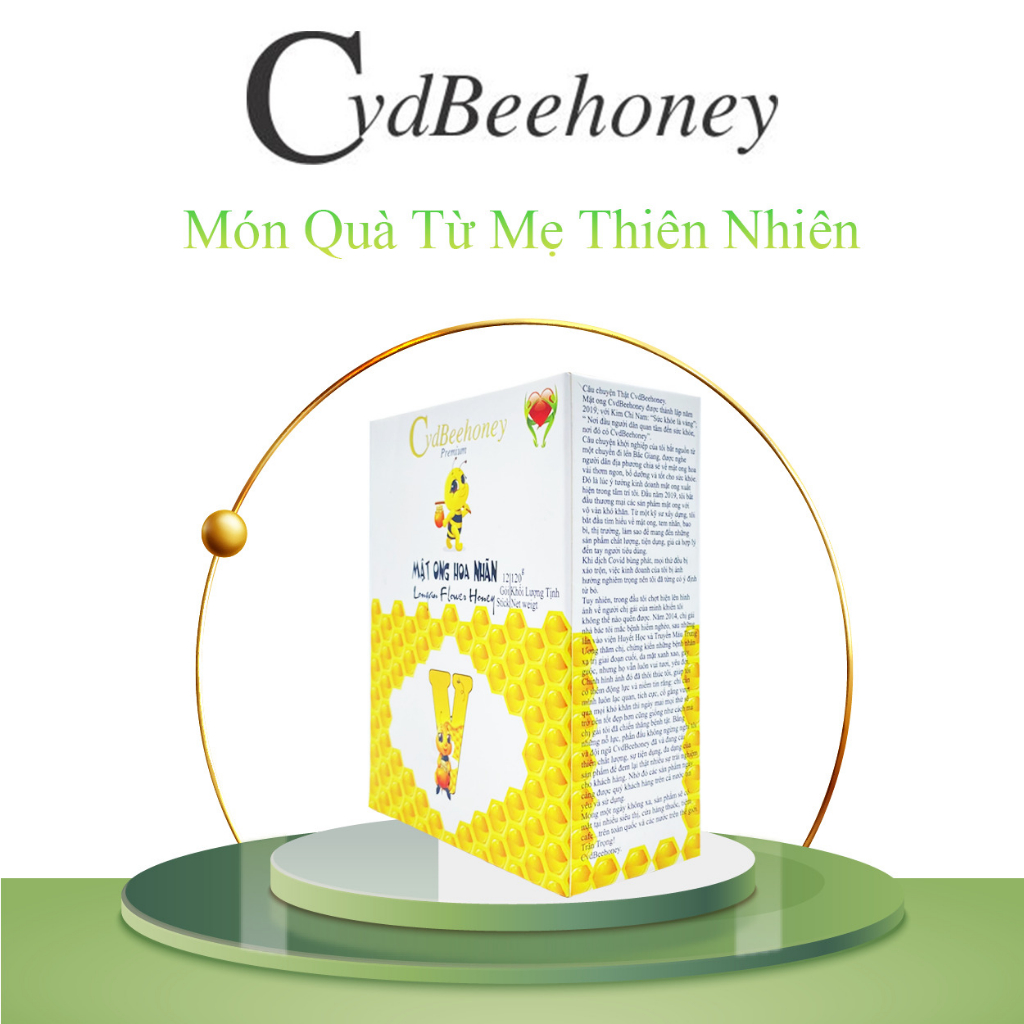 Hộp Mật Ong Hoa Hoa Nhãn Nguyên Chất, Tăng Cường Đề Kháng, Làm Đẹp CvdBeehoney 12x10g