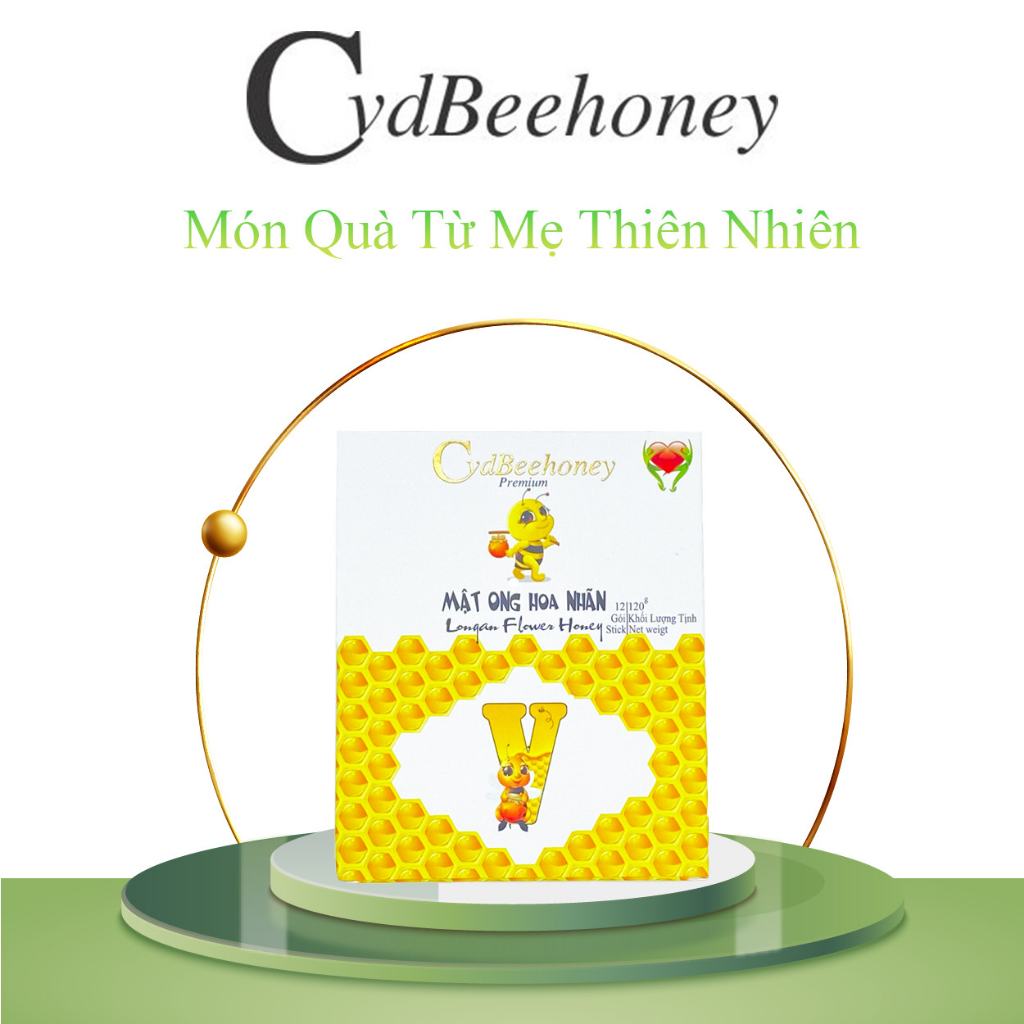 Hộp Mật Ong Hoa Hoa Nhãn Nguyên Chất, Tăng Cường Đề Kháng, Làm Đẹp CvdBeehoney 12x10g