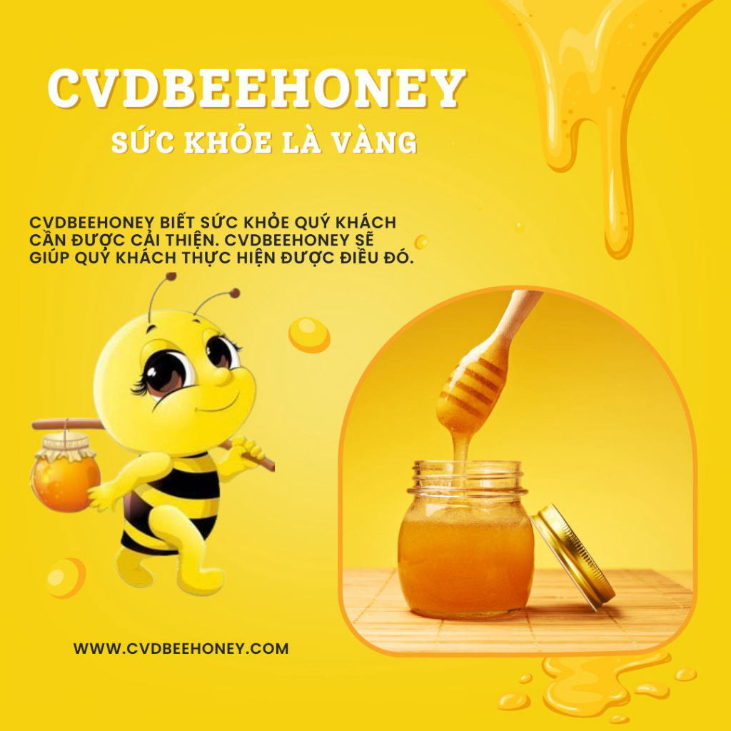 Hộp Mật Ong Hoa Hoa Nhãn Nguyên Chất, Tăng Cường Đề Kháng, Làm Đẹp CvdBeehoney 12x10g