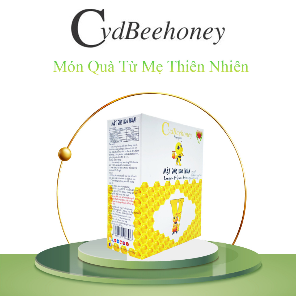 Hộp Mật Ong Hoa Hoa Nhãn Nguyên Chất, Tăng Cường Đề Kháng, Làm Đẹp CvdBeehoney 12x10g