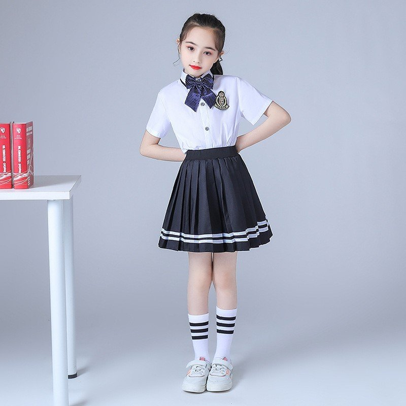 Chân váy xếp ly cho bé gái đi học đi chơi NHẬT HÀ size 14-45kg thiết kế cạp cao