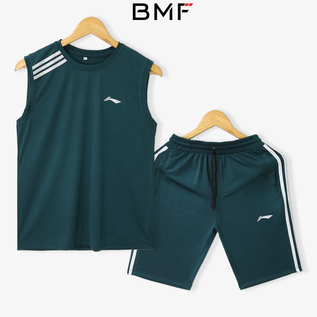 Bộ thể thao nam ba lỗ tanktop cao cấp, chất vải thông hơi cao cấp, mềm mại, thoáng khí, trẻ trung