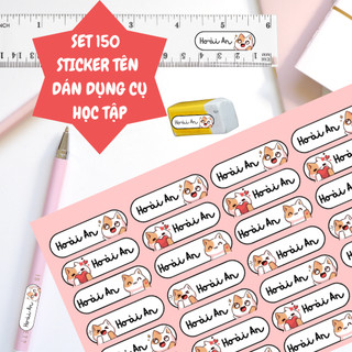 Sticker in tên dán trên dụng cụ học tập