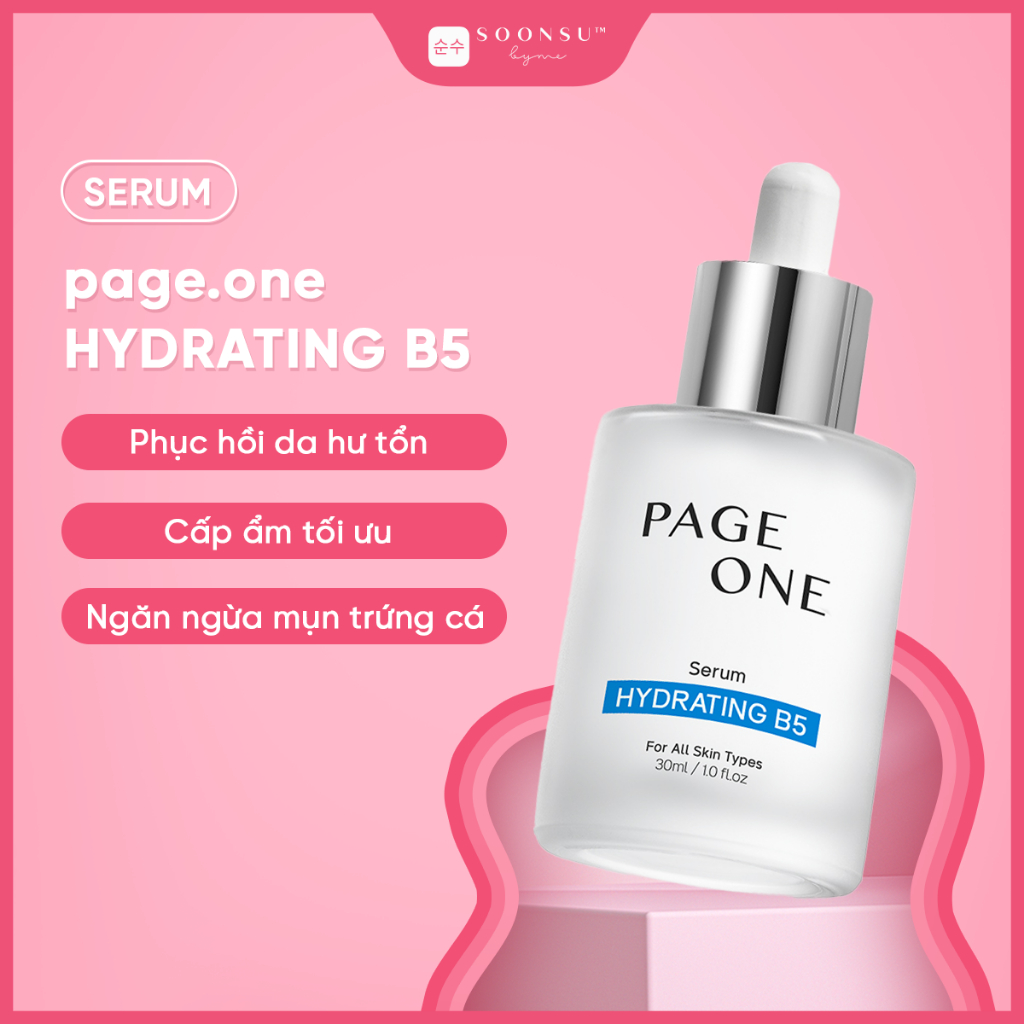 [page.one] Serum Page One Hyaluronic Acid và B5 Hydrating Cấp Ẩm và Phục Hồi Da Tổn Thương 30ml