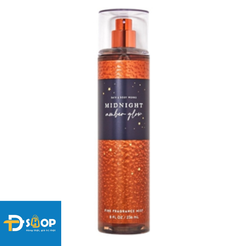 Xịt thơm body mist Midnight Amber Glow Bath And Body Works 236ml