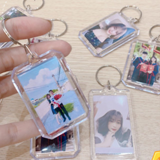 Móc chìa khoá in ảnh, móc khóa mica ảnh 2 mặt