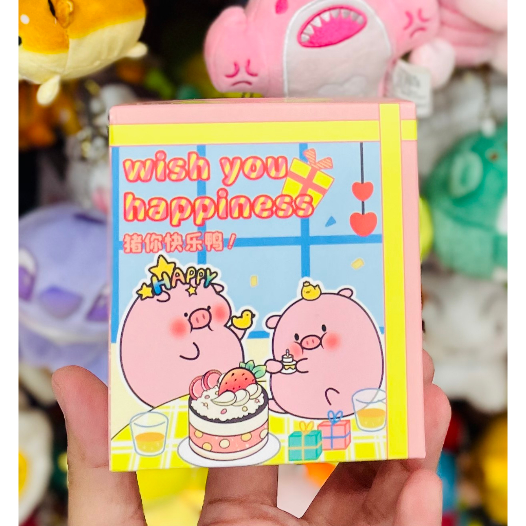 Hộp ngạc nhiên mù blind box mô hình nhân vật lợn heo Lulu sinh nhật mập ú