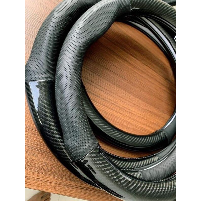 Bọc Vô Lăng Ô Tô Cacbon 4S Cao Cấp Có Logo Các Hãng Xe