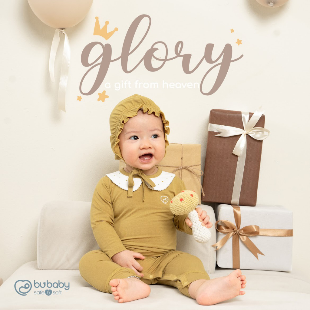 Bu baby - Bộ body dài tay cài sau Bambus Glory BBB211000 - Không tất