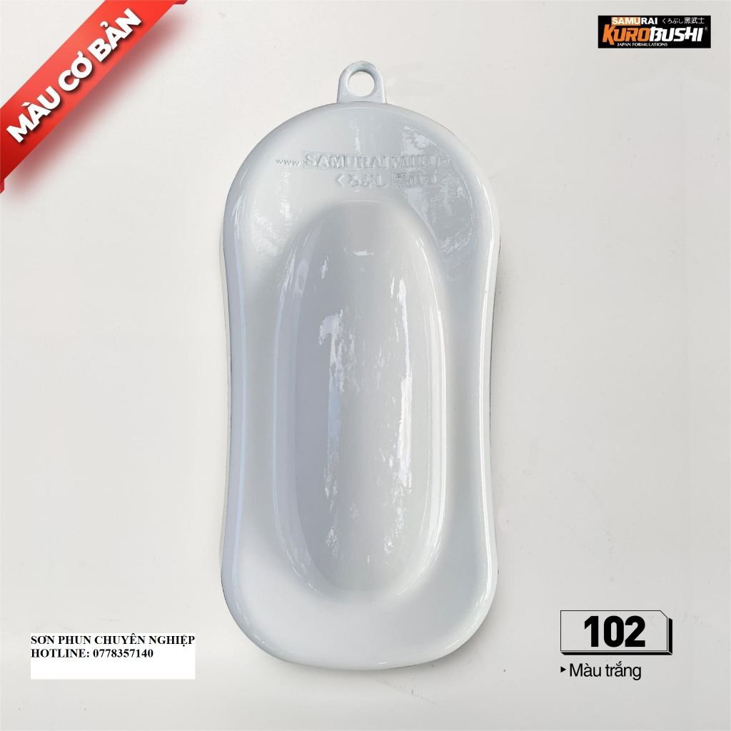 2/102 Sơn xịt Samurai MÀU TRẮNG BÓNG