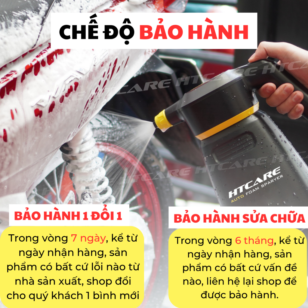 Bình Xịt Bọt Tuyết dùng PIN Cao Cấp, TỰ ĐỘNG dành cho Ô Tô & Xe Máy rửa xe tại Nhà