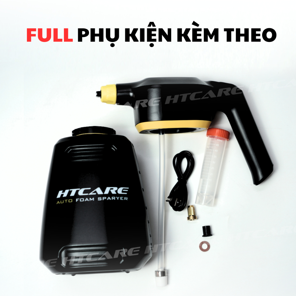 Bình Xịt Bọt Tuyết dùng PIN Cao Cấp, TỰ ĐỘNG dành cho Ô Tô & Xe Máy rửa xe tại Nhà