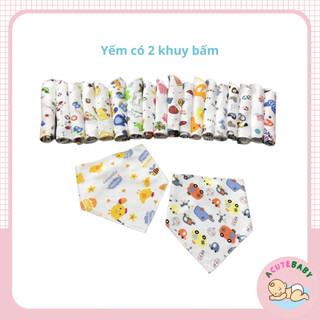 1 yếm quàng cổ cài nút cho bé xinh xắn thời trang - ACuteBaby