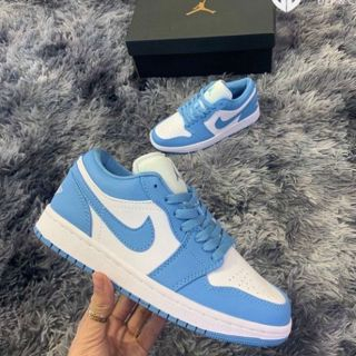 Giày Sneaker JORDAN 1 CỔ THẤP XANH DƯƠNG , Giày thể thao Jordan JD 1 Low Unisex full BOX + Bill