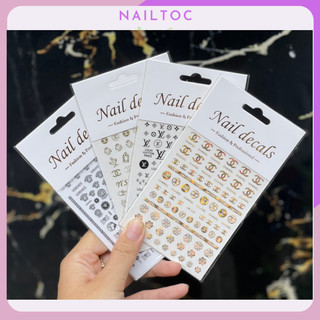 Miếng dán trang trí móng tay in nổi họa tiết 4d