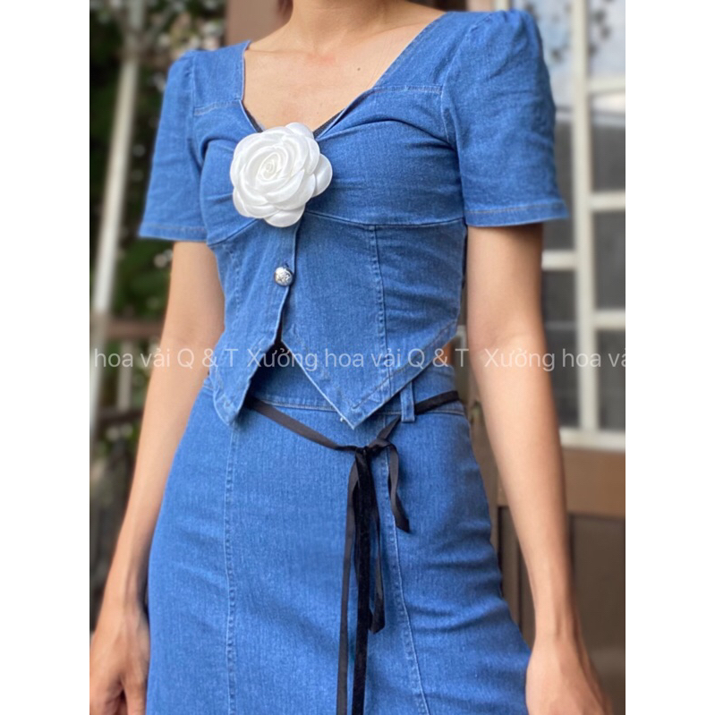 Thắt Lưng Nhung Kèm Hoa Nhiều Mẫu Dây 2 mét