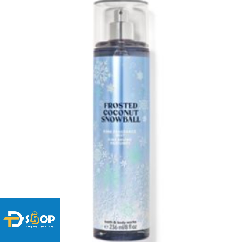 Xịt thơm body mist Frosted Coconut Snow Bath And Body Works 236ml