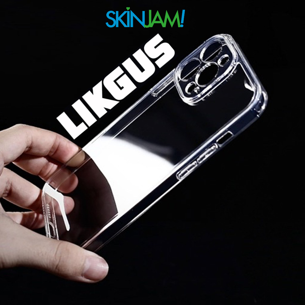 Ốp Lưng Likgus Trong Suốt Lưng Cứng Chống Ố SIlicon Viền Bảo Vệ Camera iP 15Promax 15Pro 13Promax 13Pro 12Promax Đến iPX