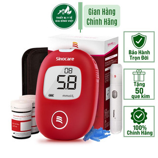 Máy Đo Đường Huyết Safe AQ Smart Chính hãng Sinocare Tặng kèm 50 Que thử + 50 Kim