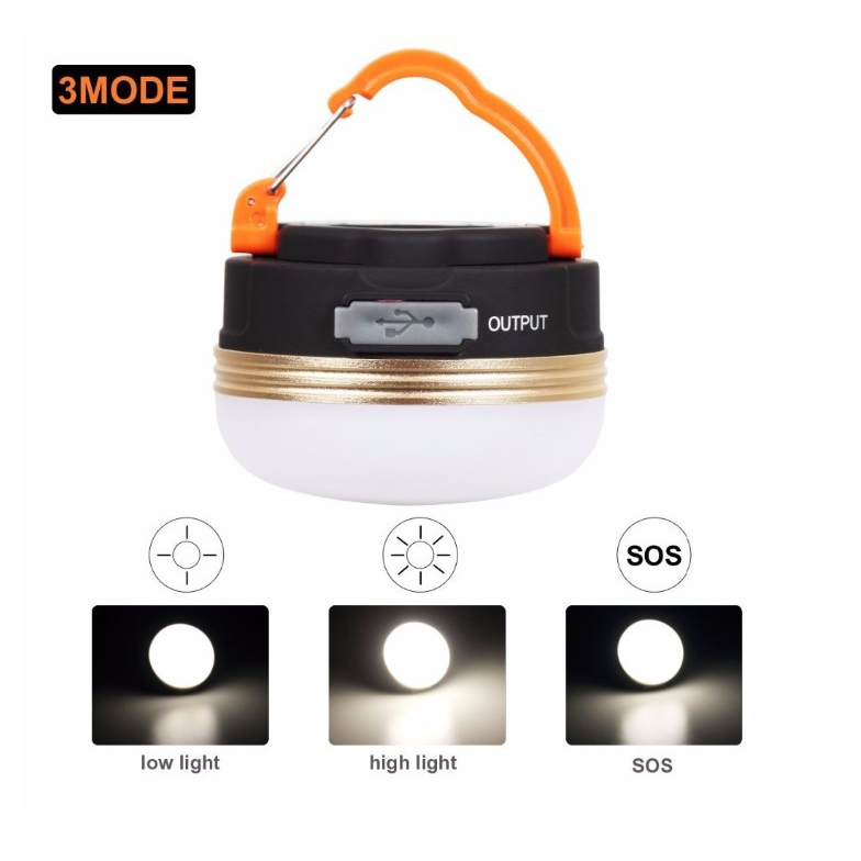 Đèn led treo lều, đèn treo lều đèn cắm trại nhỏ gọn 3 chế độ sáng,có sạc usb có thể thu gọn tiện lợi cắm trại dã ngoại