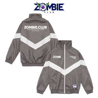 Áo khoác dù zombie club x pamin ss1 màu xám vải dù 2 lớp dày dặn akz01
