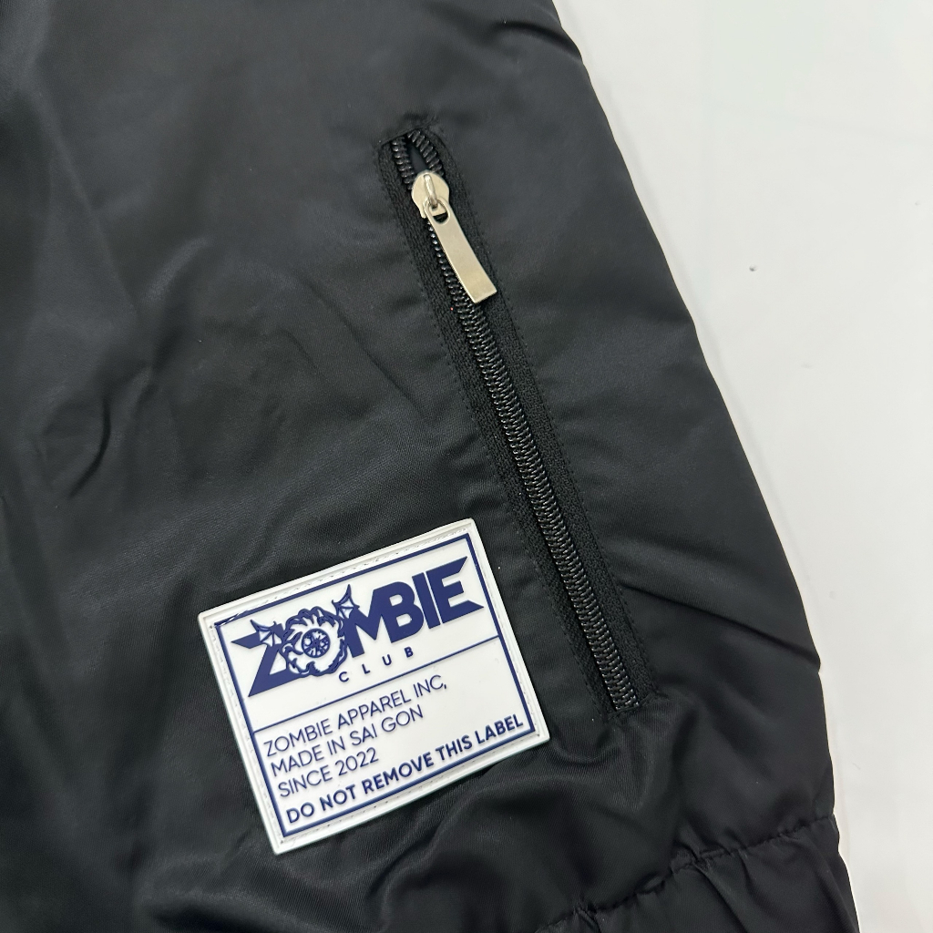 Áo khoác dù Zombie Club x PAMIN SS2 màu xanh dương vải dù 2 lớp dày dặn AKZ02