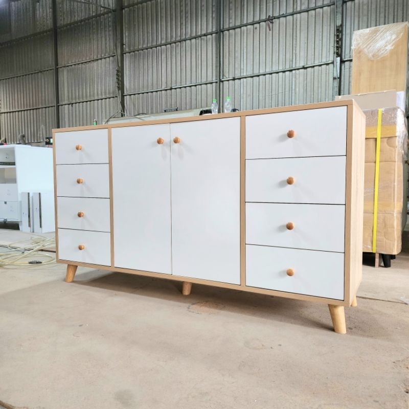 Tủ gỗ đa năng QHOME, KT 140x38x80 cm