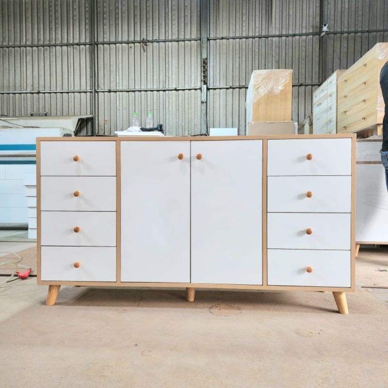 Tủ gỗ đa năng QHOME, KT 140x38x80 cm