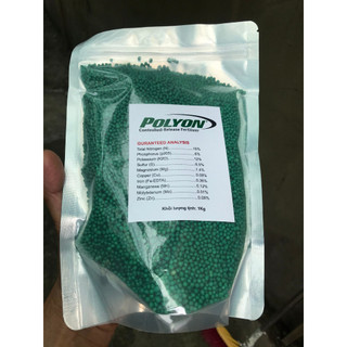 100g phân tan chậm mỹ polyon hạt xanh 16-6-12