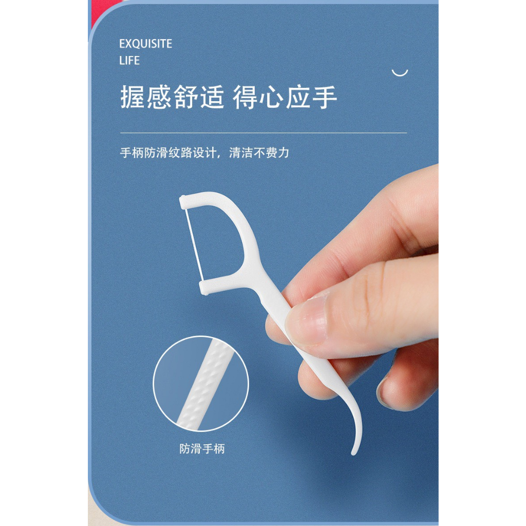 Tăm chỉ nha khoa hộp 50 cái - vệ sinh răng miệng - PALMYSHOP