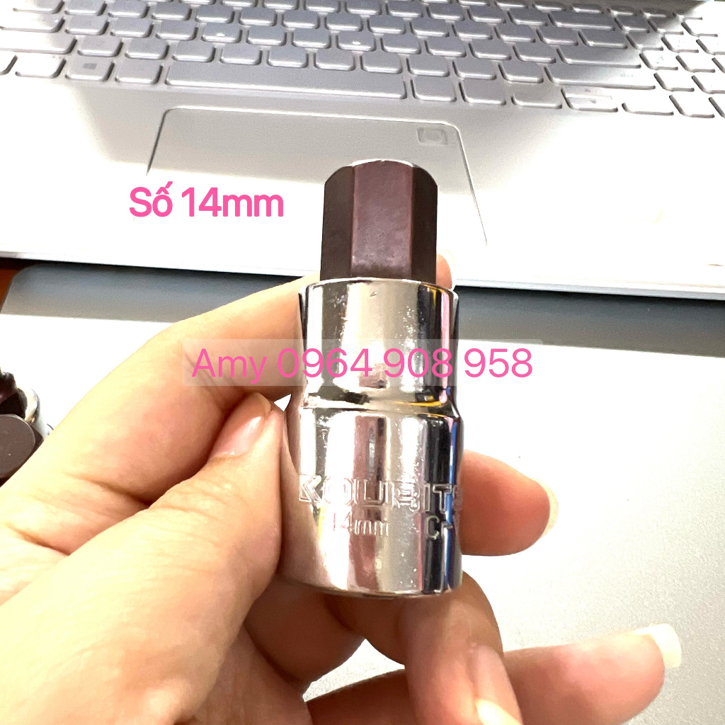 Khẩu 1/2 inch đầu lục giác Kouritsu-Nhật Bản thép CR-V