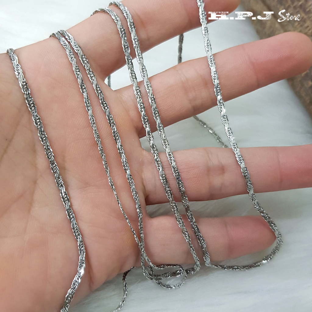 Dây chuyền kiểu đan móc cỡ nhỏ đầu khóa tròn DZ1947.