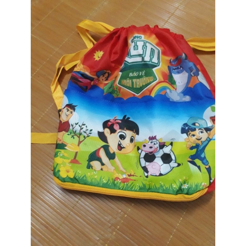 Túi rút đa năng KUN, balo túi rút thể thao cho bé ,Túi rút KUN MÀU ĐỎ, quà tặng Kun