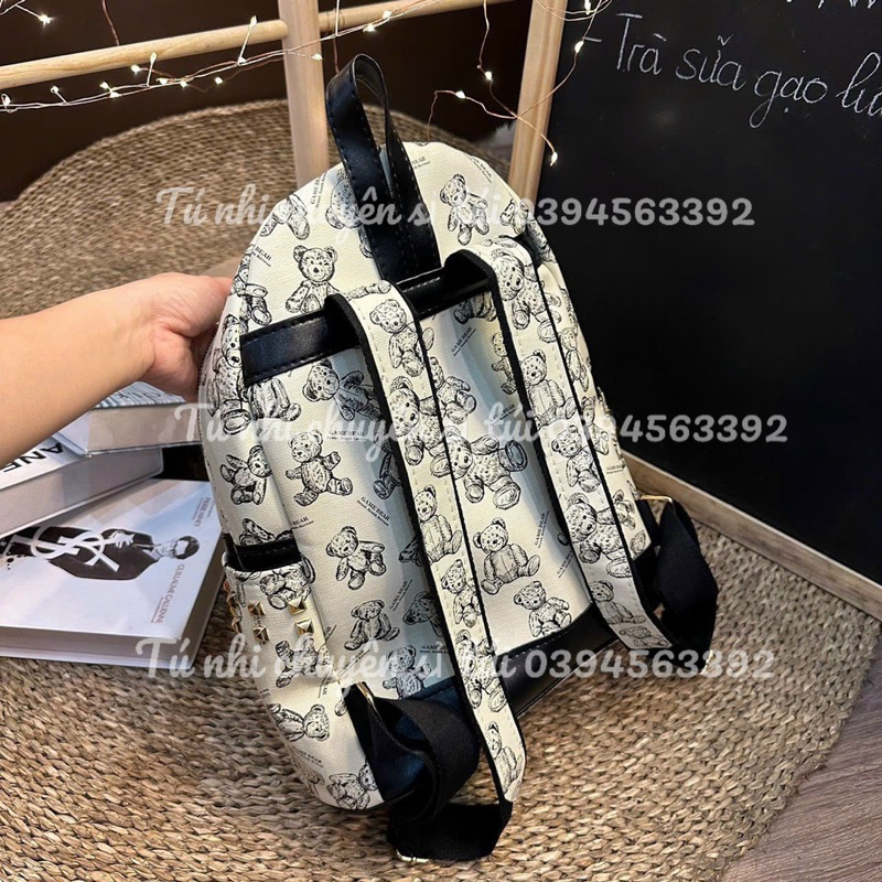 Balo gấu đi học đi chơi đựng vừa sách vở laptop siu cute size 40