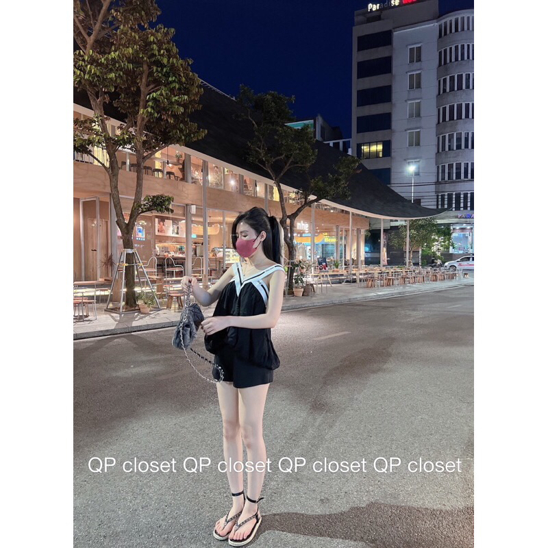 Áo hai dây vải tơ xinh