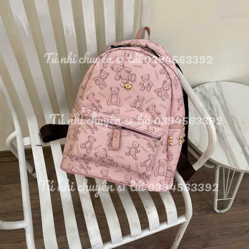 Balo gấu đi học đi chơi đựng vừa sách vở laptop siu cute size 40