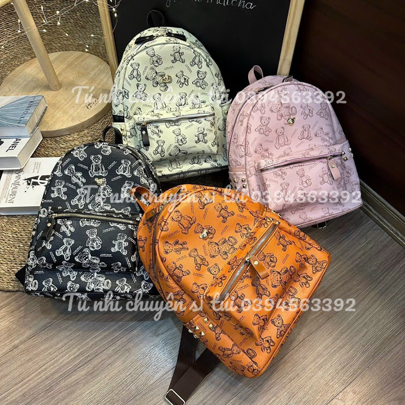 Balo gấu đi học đi chơi đựng vừa sách vở laptop siu cute size 40