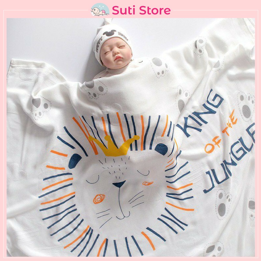 Chăn lụa cotton siêu mềm siêu mát, chăn Aden thoáng khí cho bé kích thước 1*1,2m